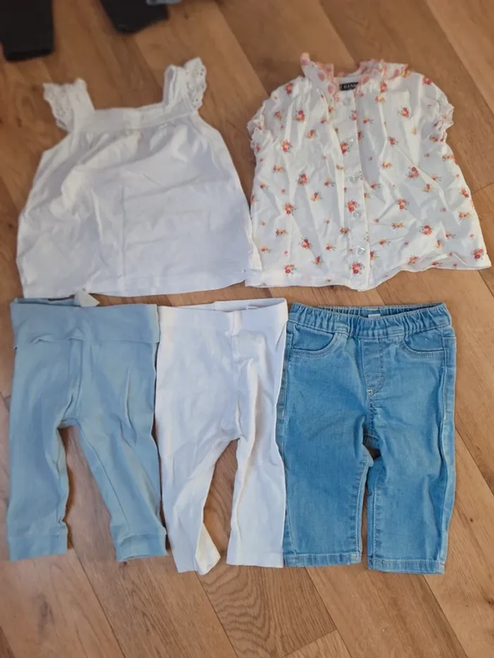Lot 5 vêtements fille 6mois