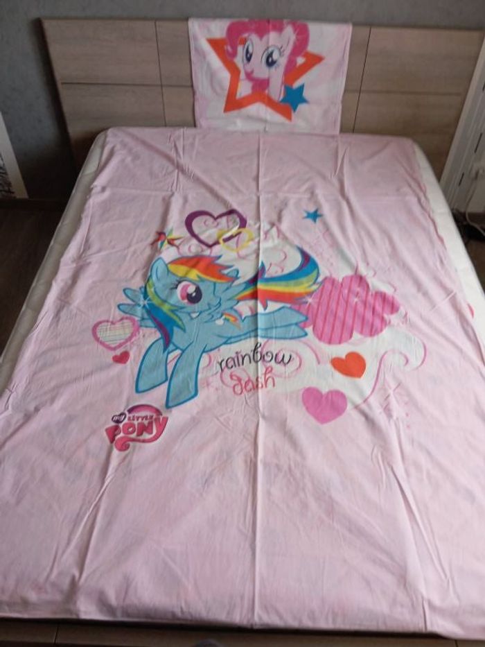Housse de couette et taie d'oreiller petit poney