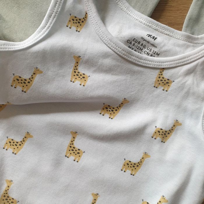 💚 Lot de 3 bodies 9/12 mois H&M #emyfleury_12moisgarçon - photo numéro 2