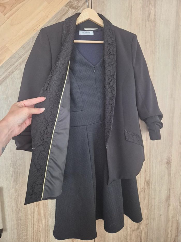 Veste noir dentelle Naf Naf Taille 40 - photo numéro 9