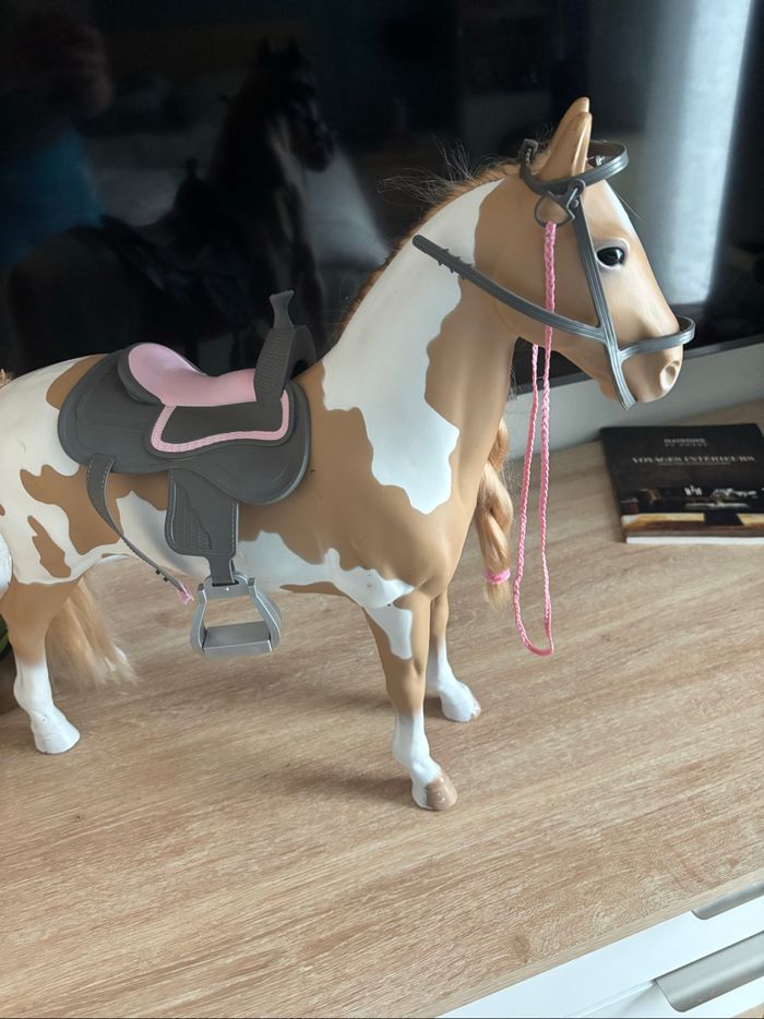 Cheval beige et blanc our génération - photo numéro 5