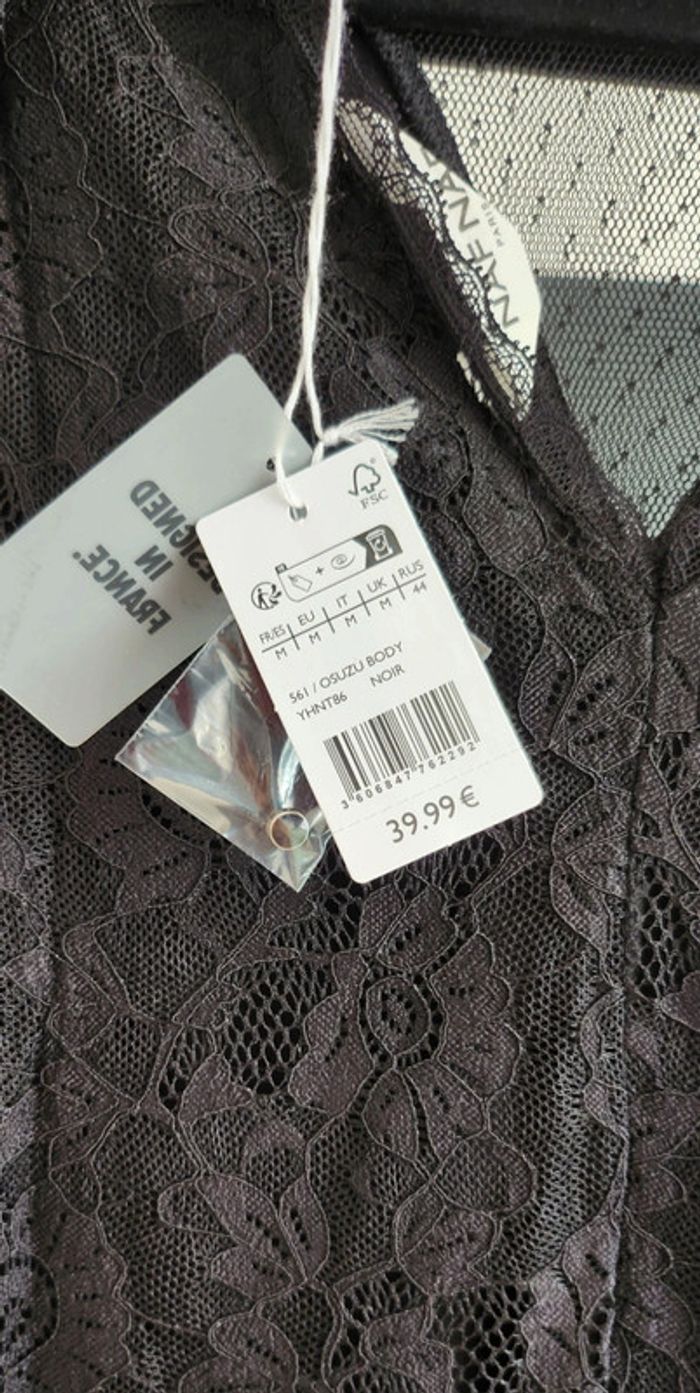 Body dentelle noire taille M Naf Naf - photo numéro 4
