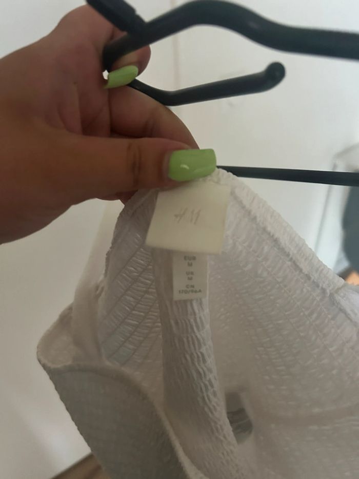 Crop top blanc H&M taille M Neuf - photo numéro 3