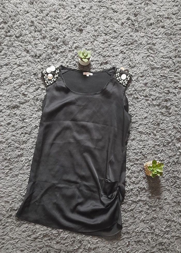 Top blouse aspect satiné