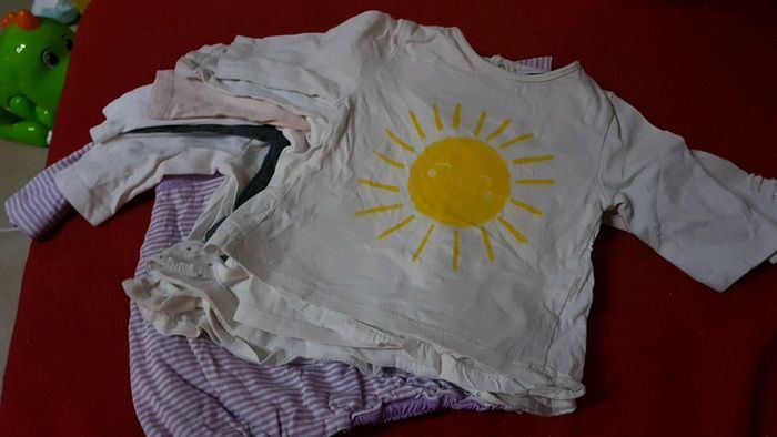 Lot 7 t-shirt fille 1 mois