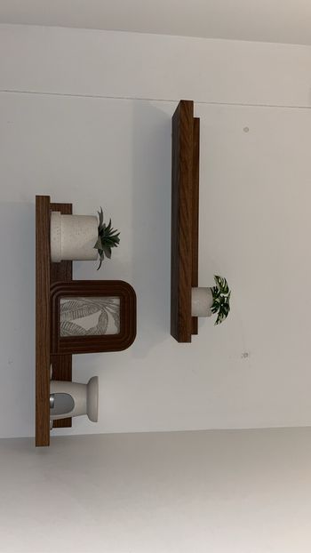 Deux étages bois foncé