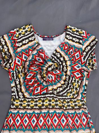 Robe décolleté à motif été