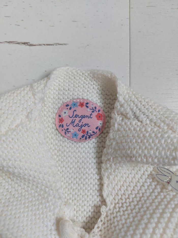 Gilet boléro blanc Sergent Major - photo numéro 3