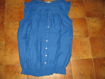 BLOUSE SM BLEU ROI "ETAM" - TAILLE 36 - n°01