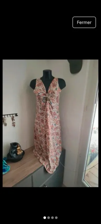 Robe longue taille 38 65% Coton