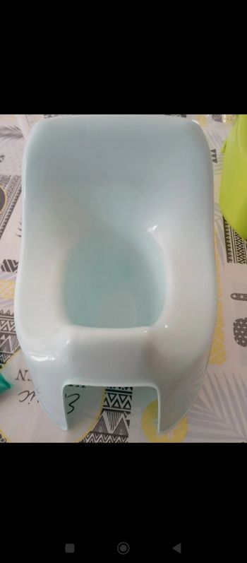 Pot de toilette couleur bleu