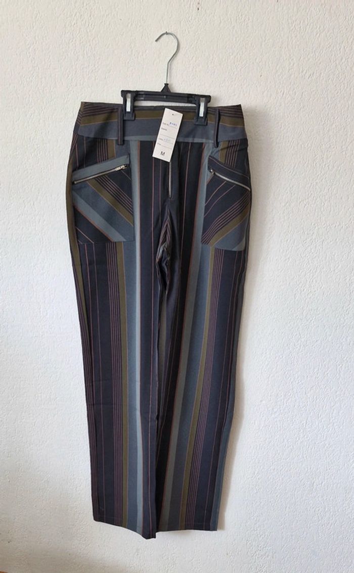 🧡 Pantalon gris pour femme taille M - photo numéro 2