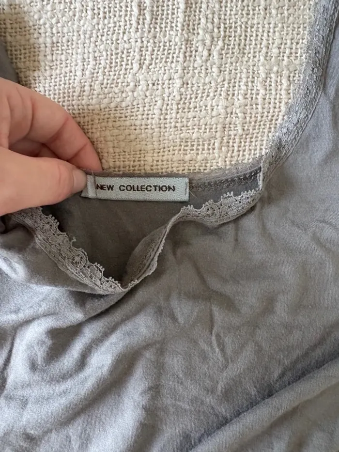 Sous-robe gris en dentelle – Marque New Collection - photo numéro 3