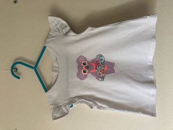 Tee-shirt koala manches volantées fille 18 mois