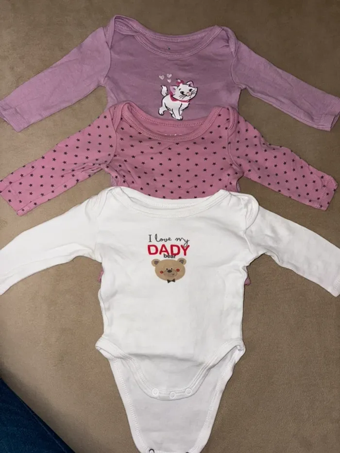 Lot de 3 bodies manches longues