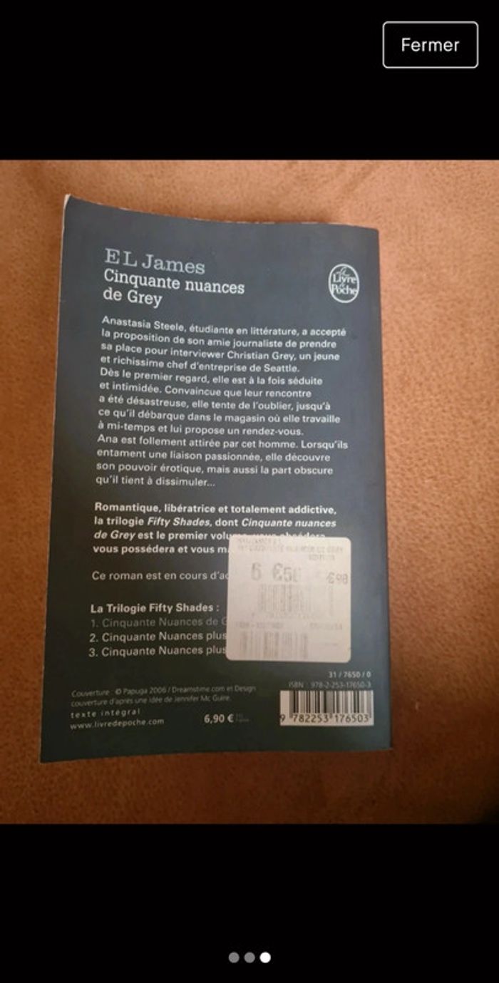 Livre Cinquante nuances de grey - photo numéro 2