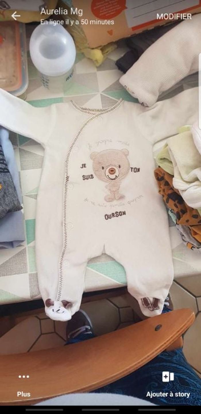 Lot pyjamas naissance