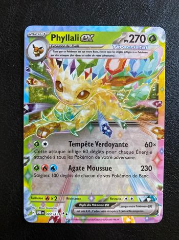 carte Pokémon Phyllali ex 006/131 (Évolutions Prismatiques, français)