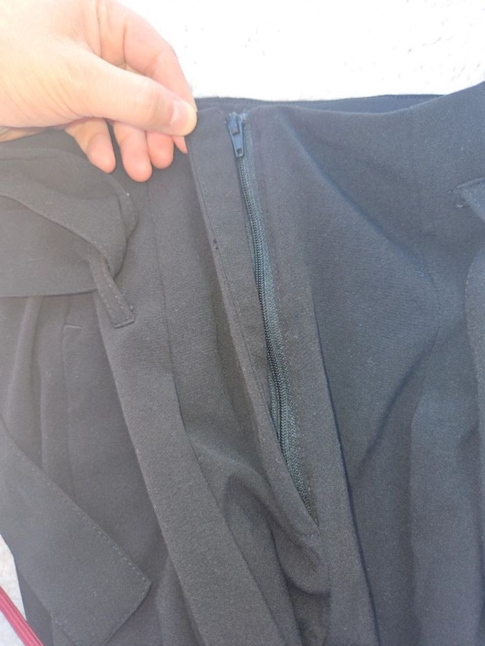 Pantalon Fluide paperbag Noir - photo numéro 6