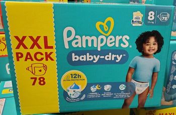 Couches Pampers Taille 8, 78 Couches. XXL Pack.