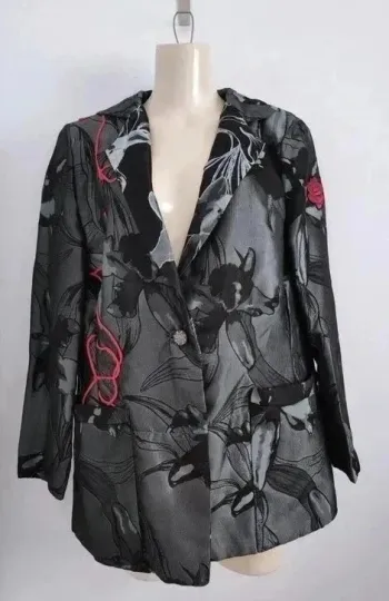 Veste légère chic noire et argentée - Laura JO - taille 38