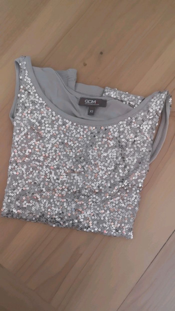 Débardeur sequins paillettes - photo numéro 4
