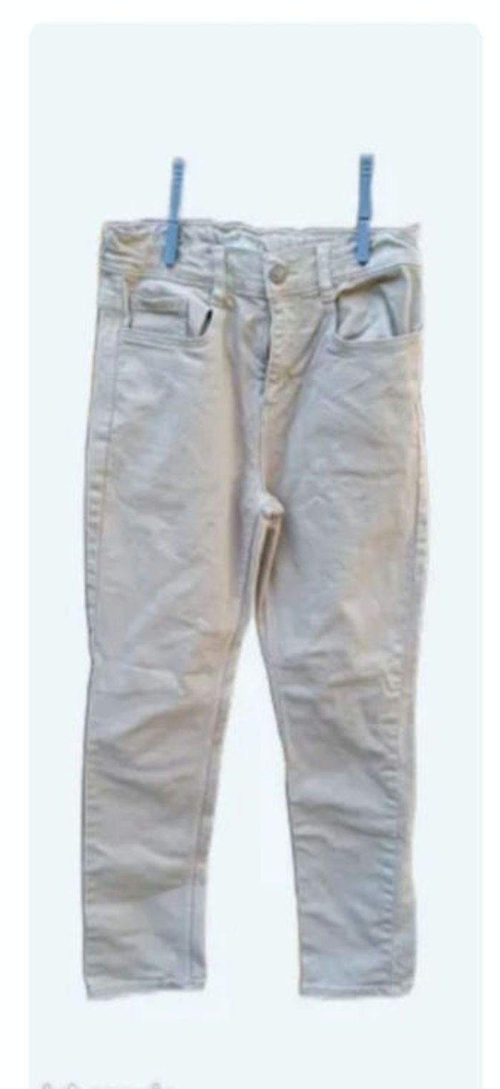 Pantalon slim beige