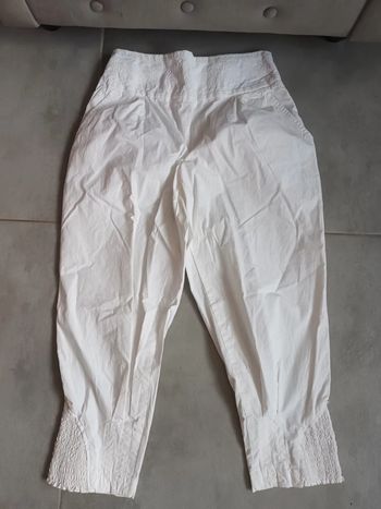 Pantacourt blanc taille 42 phildar