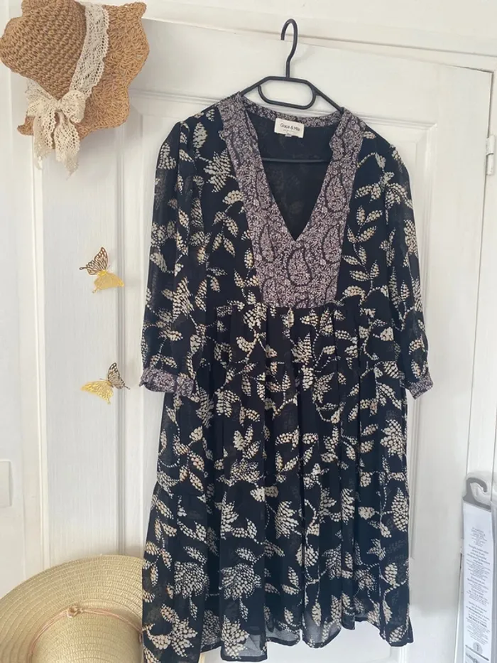 Robe manche trois quart