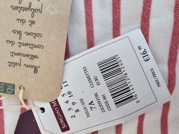 Tee shirt manche longue rayures sergent major - photo numéro 8