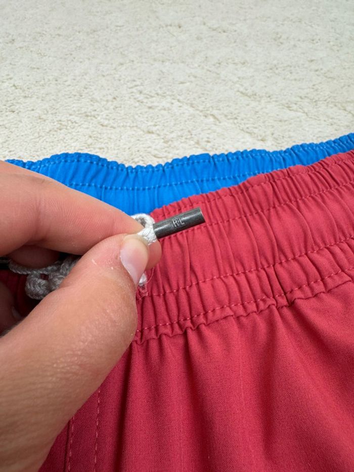 Short de Bain Ralph Lauren Rouge Bordeaux Logo Brodé Neuf Taille S - photo numéro 4