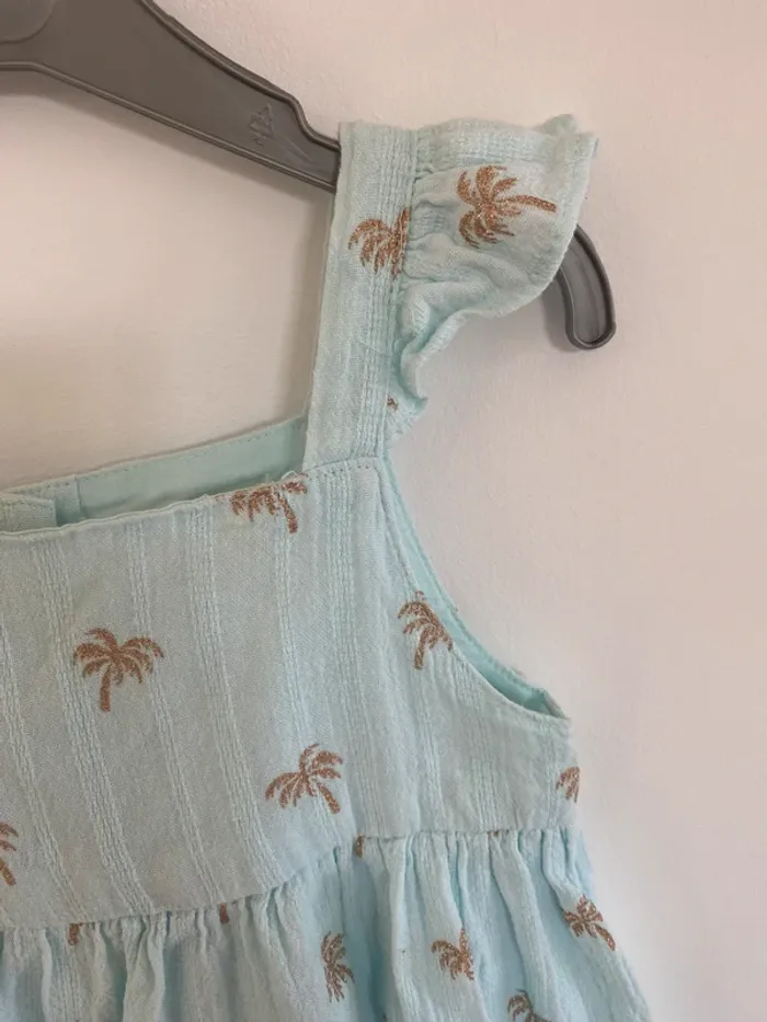 Robe dpam bleu ciel ananas doré - photo numéro 2