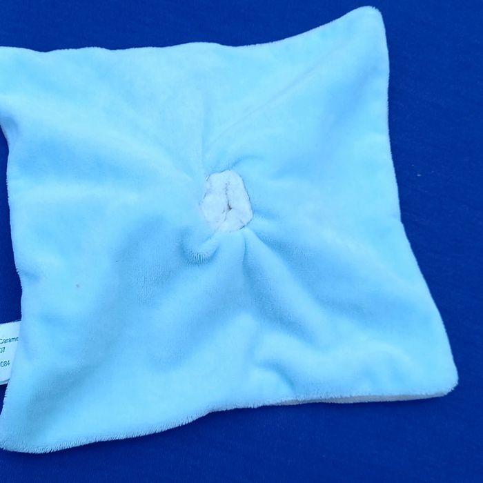 Doudou carré plat ours jaune et brun - papillon - bébé 9 - photo numéro 3