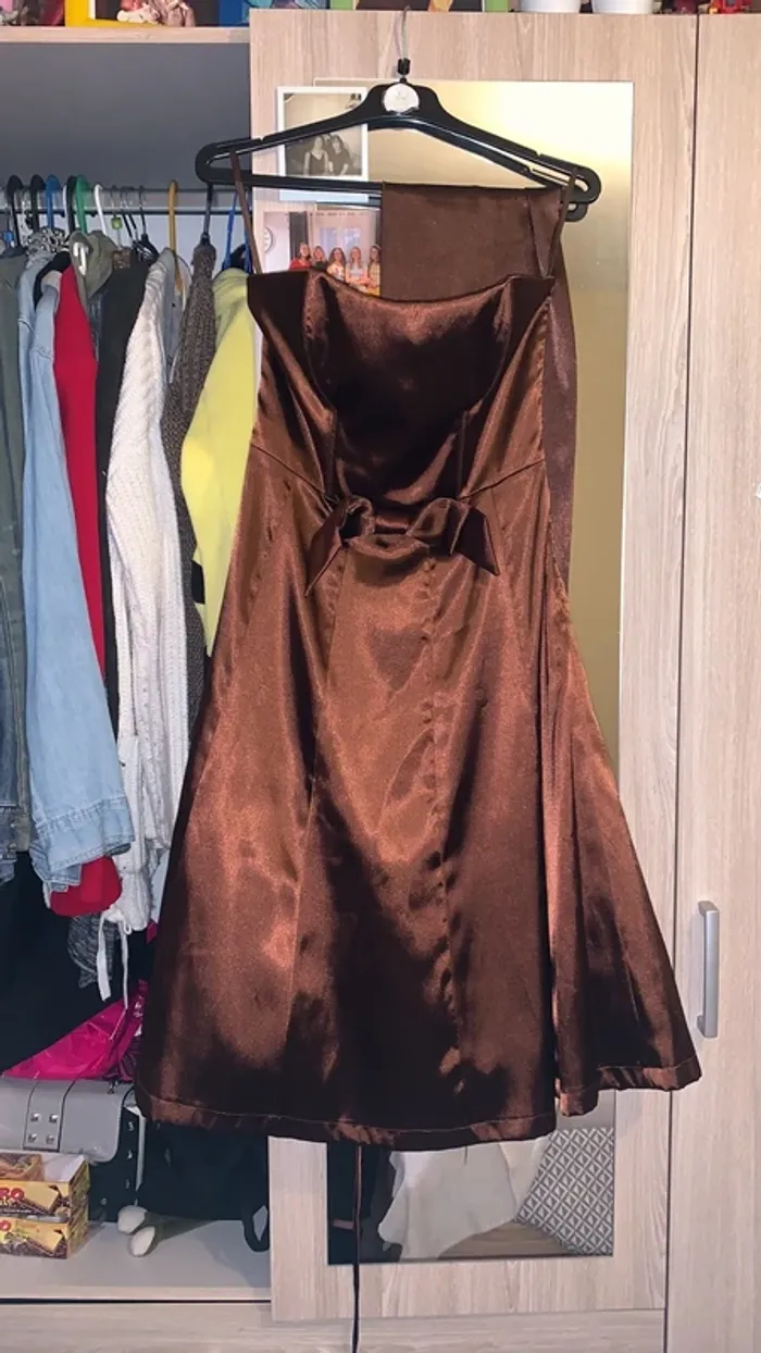 Robe bustier à lacet avec étole