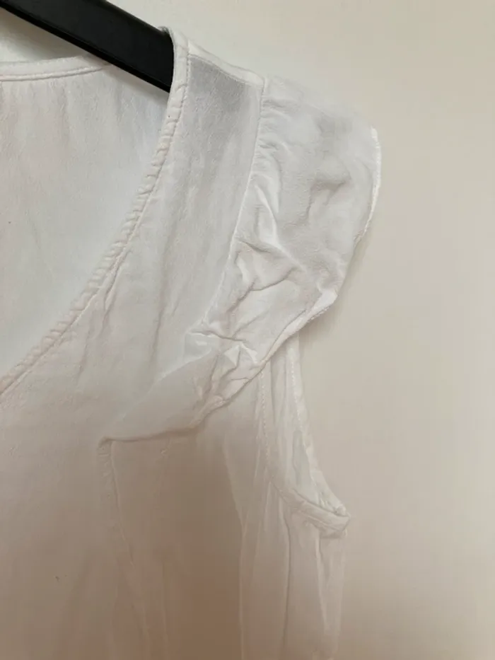 Blouse manches courtes détails volantés Promod taille 42 - photo numéro 4