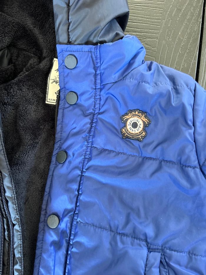 Doudoune ikks 3 ans bleu doublée polaire - photo numéro 2