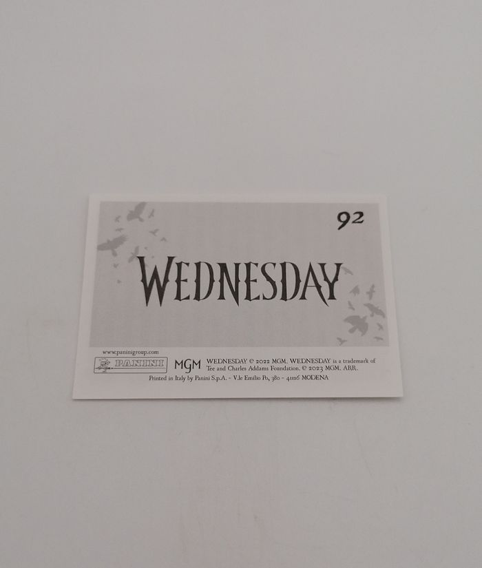 Panini Wednesday sticker n° 92. - photo numéro 3