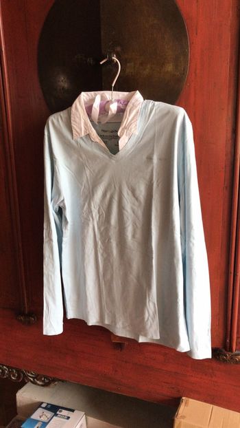 Teddy Smith polo type chemise col blanc taille L