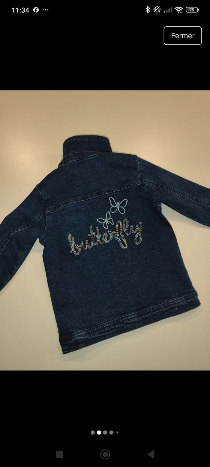 Veste en jean sergent major fille 4 ans - photo numéro 2