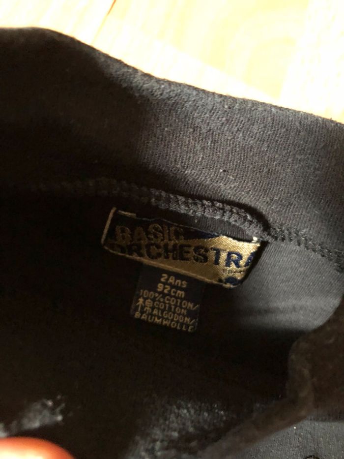 Joli T-shirt/sous-pull noir ML Orchestra T. 2 ans/92 cm garçon - photo numéro 5