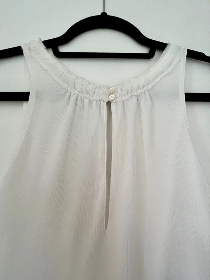Robe d’été blanche sequins argentés taille S - photo numéro 5