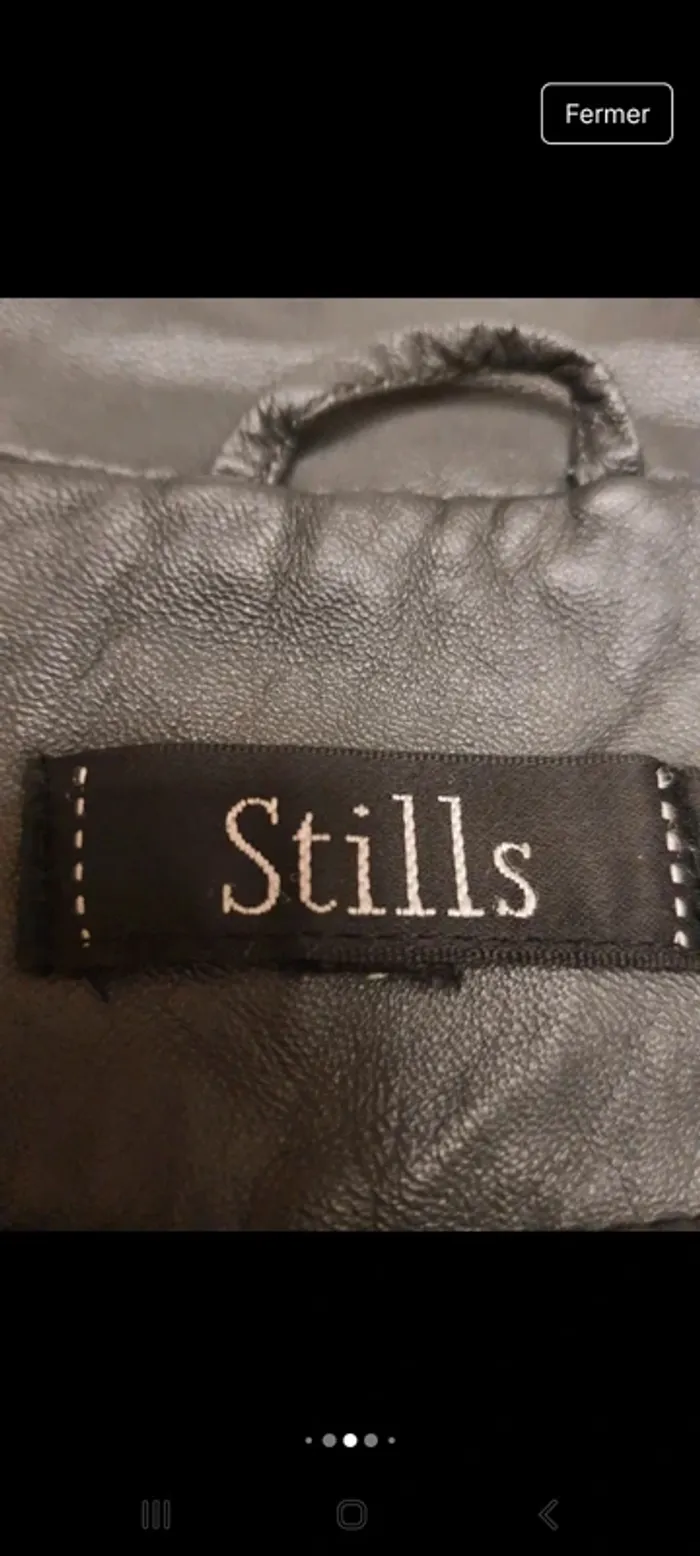 Belle Veste cuir Stills grise sans défauts taille L - photo numéro 12
