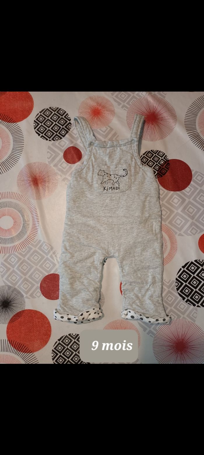 Salopette molletonnée mixte 👦 👧 taille 9 mois