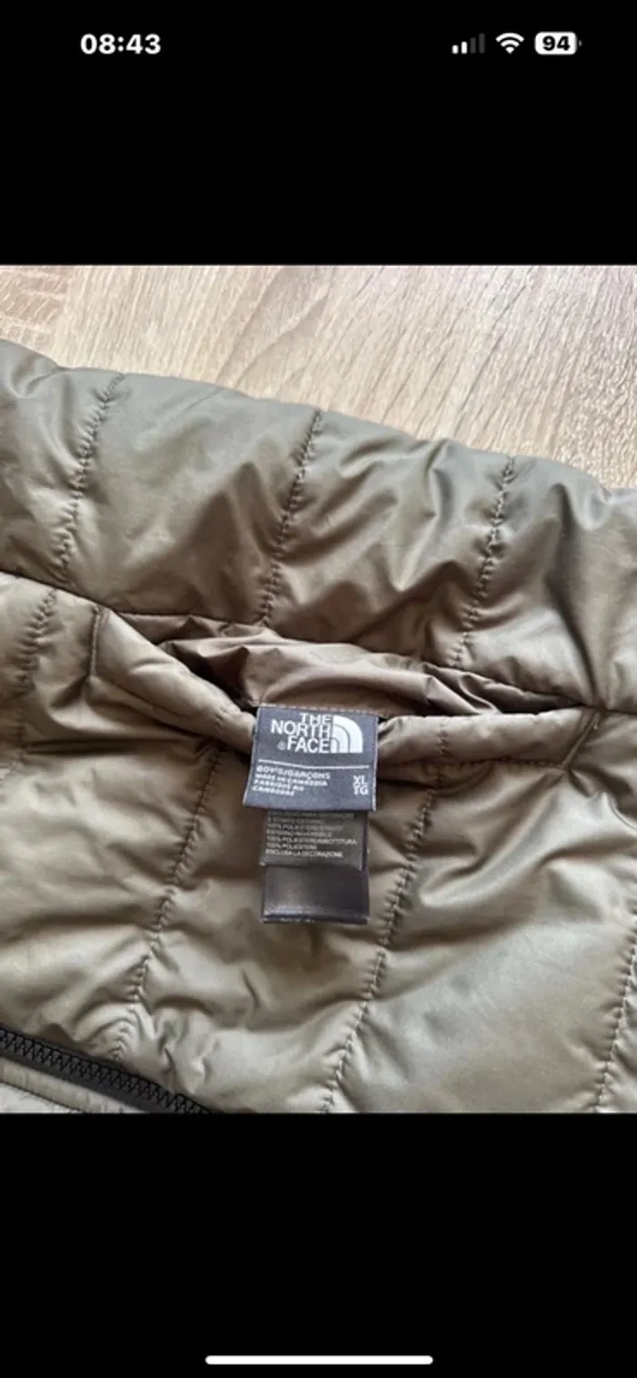 Veste doudoune the north face réversible taille XL enfants - photo numéro 6