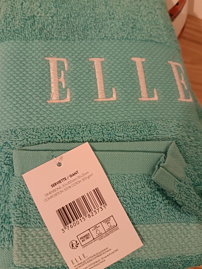 Serviettes bain & visage/main ELLLE - photo numéro 2