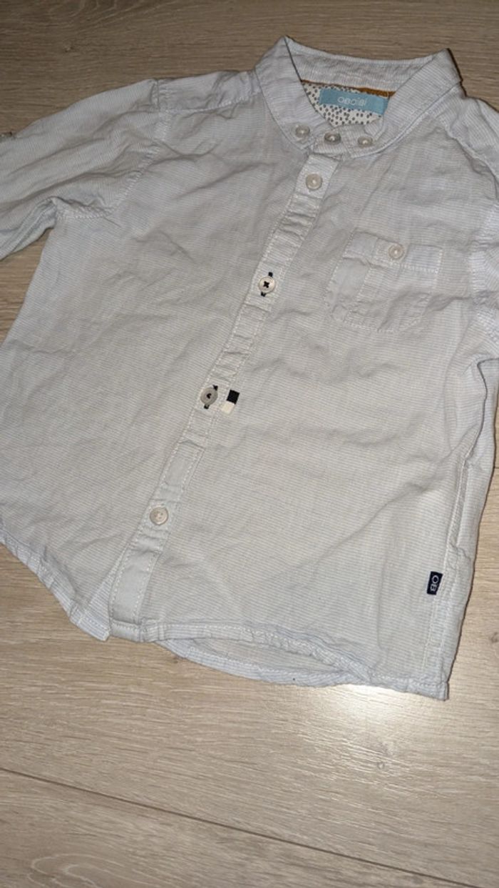 Chemise bleu ciel Obaibi garçon - photo numéro 5