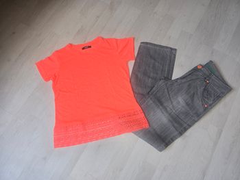 T-shirt + jean fille 14 ans