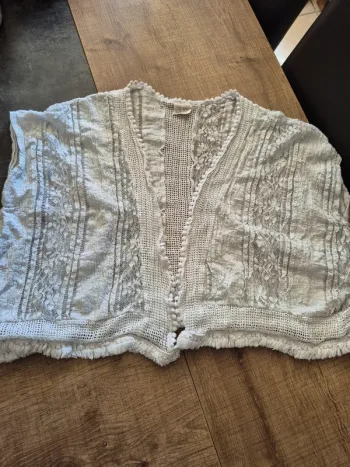 Gilet boléro en dentelle fille