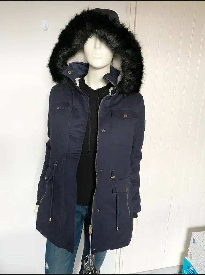 Parka Geographical Norway femme – Taille L/40 – bleu marine – Neuf avec étiquette - photo numéro 15