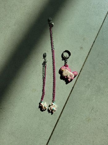 Ensemble bijoux licorne collier bracelet porté clé